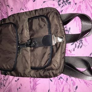 TOMMY HILFIGER backpack / brown and blue